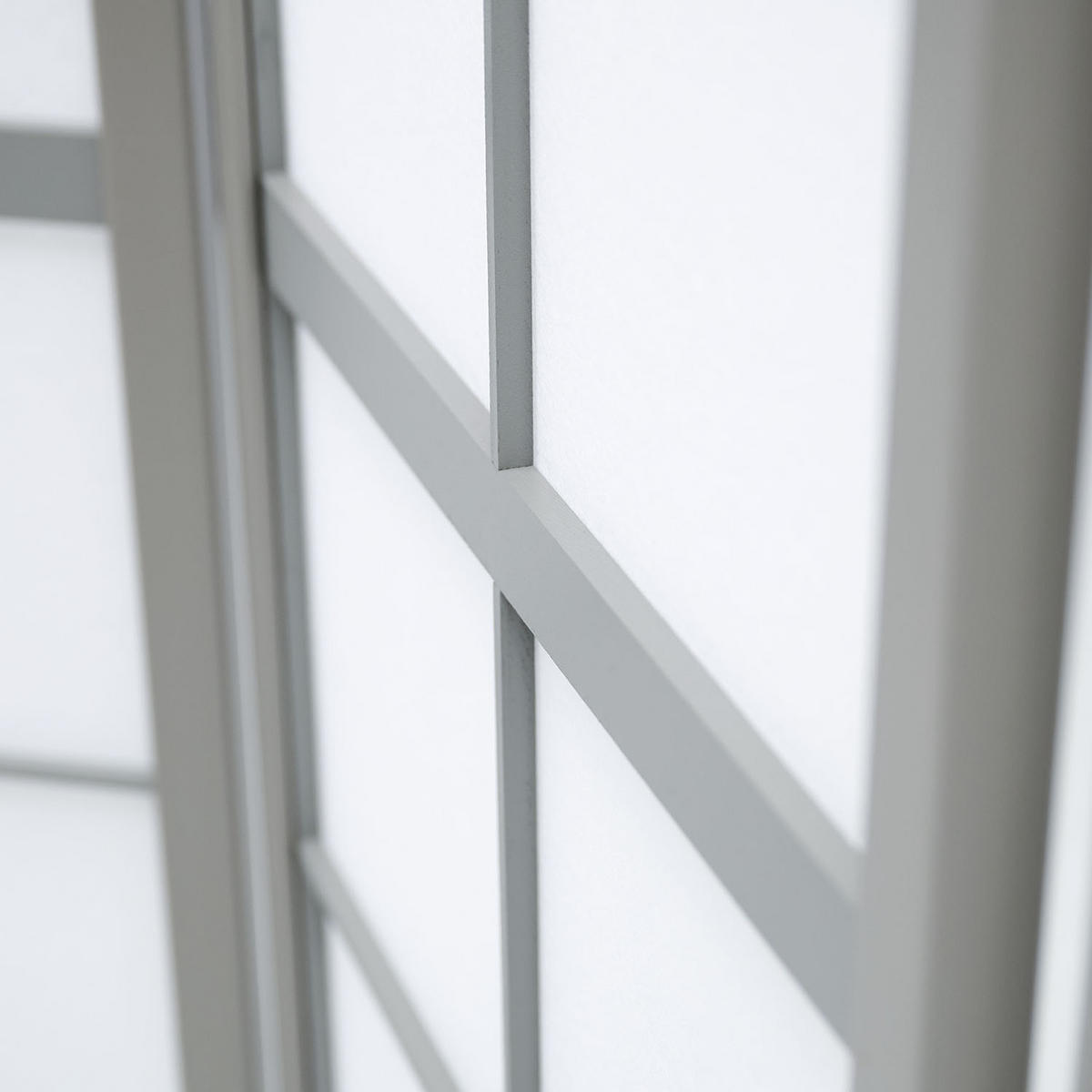 PARAVENT 5-tlg 220/179 cm Grau Holz Shoji - Grau, Holz (220/179/2cm) - Homestyle4u