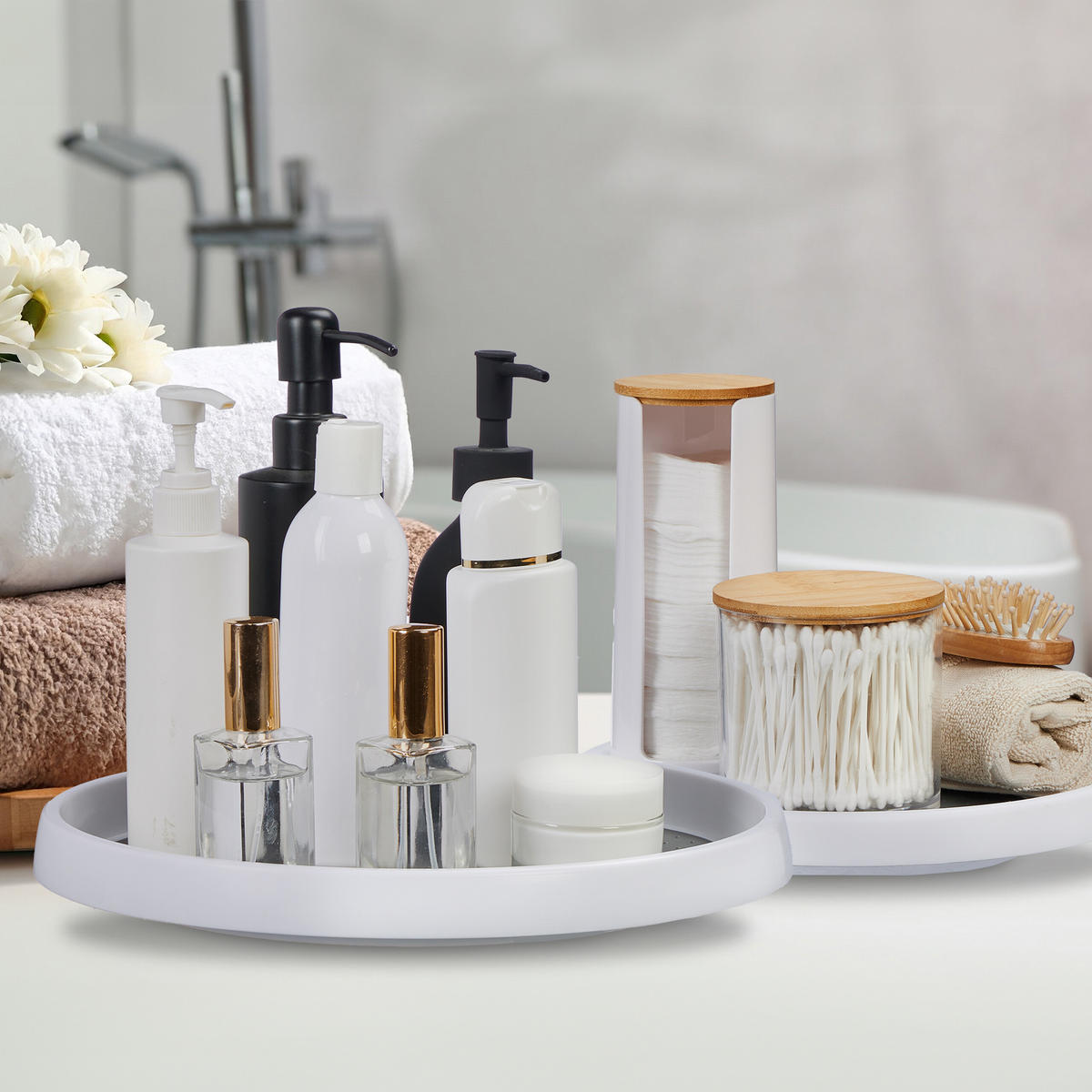 2TLG.DREHTELLER - Multicolor, Kunststoff (30/3.5/30cm) - Relaxdays