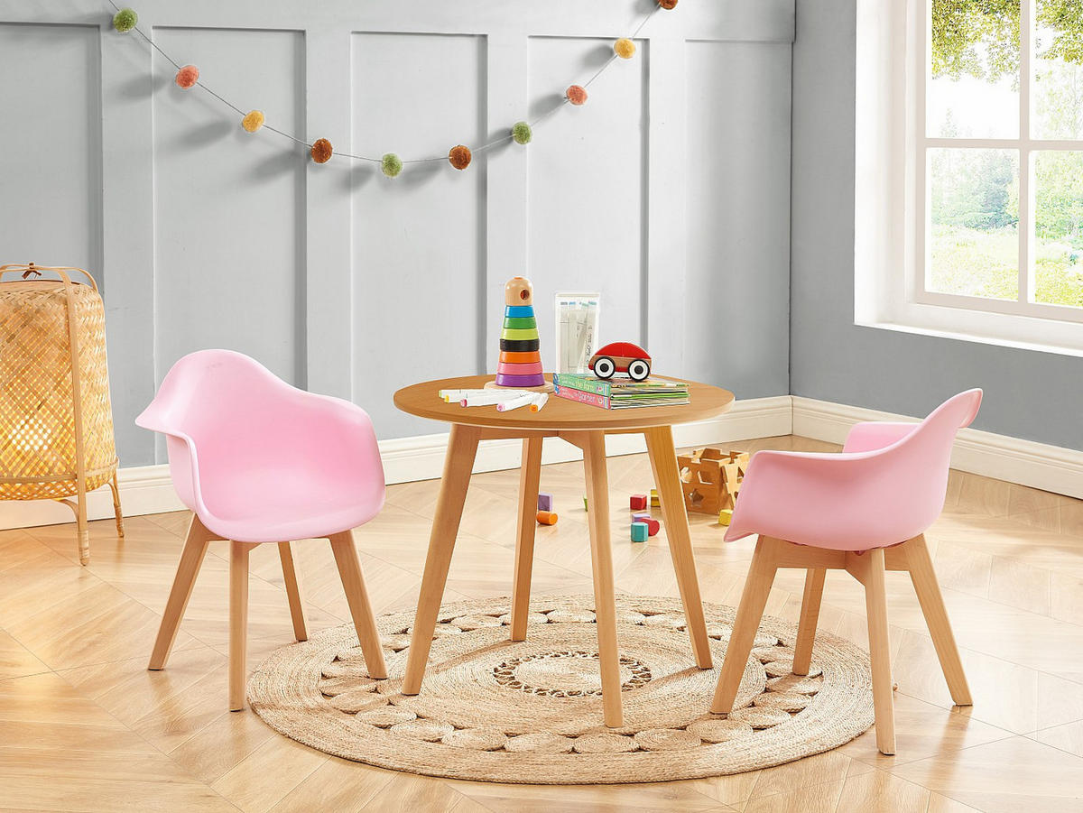 ESSTISCH - 2 Personen - Holz, Platte - Naturfarben Hell - LOULOUNE - Naturfarben, Holz (60/51/60cm) - Vente-Unique