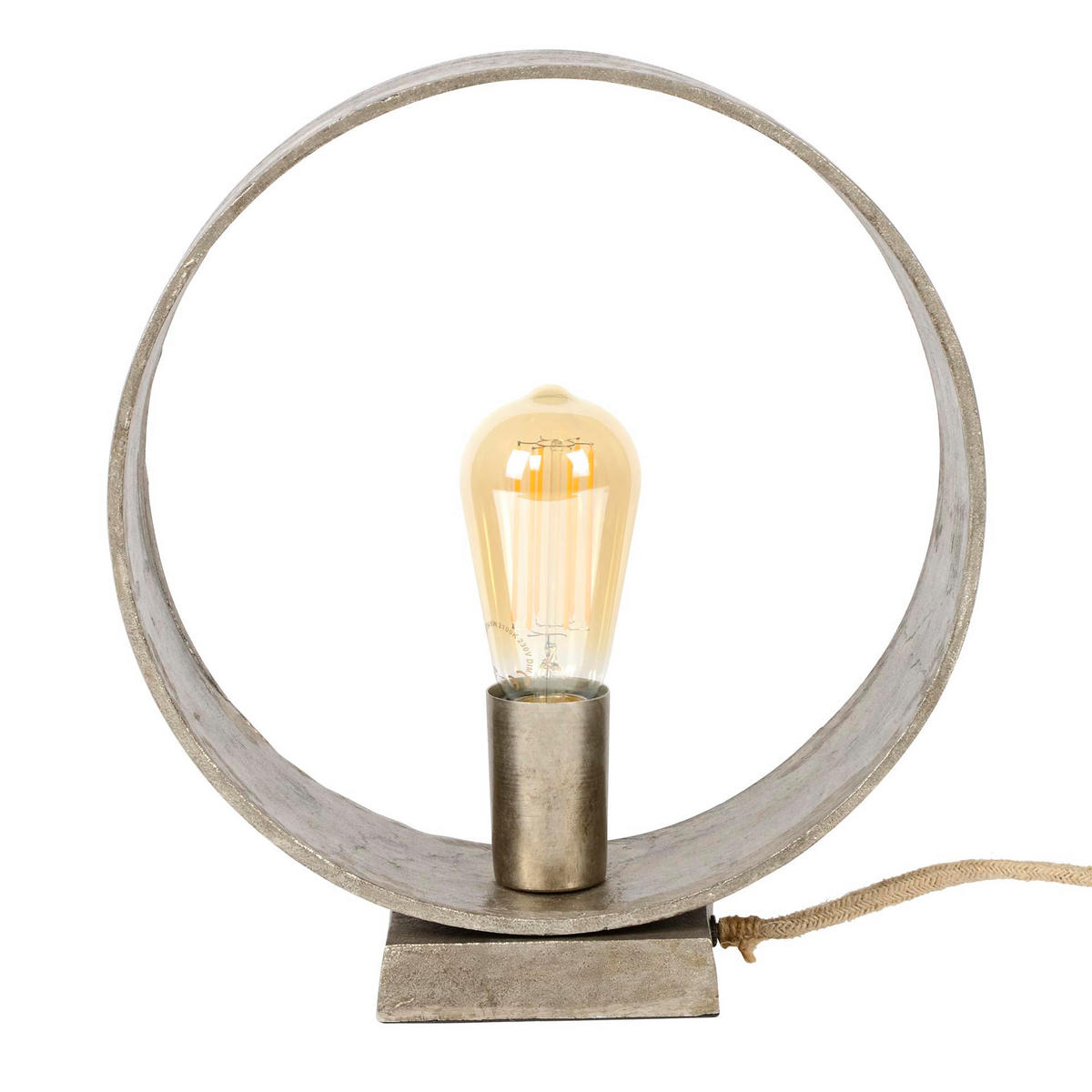TISCHLEUCHTE Industrie Grau 30/11/ 32 cm - Grau, Metall (30/11/32cm) - Hoyz Collection