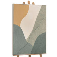 GEMÄLDE Ewige Linie Schattenfugenrahmen Beige 140x100 cm - Beige, Holz (140/100cm) - YS-art gallery