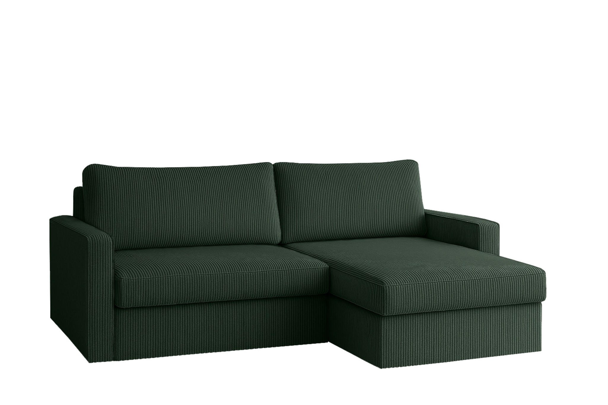 ECKSOFA Bendik In Poso - Grün, Holzwerkstoff/Textil (224/140cm) - Fun Möbel