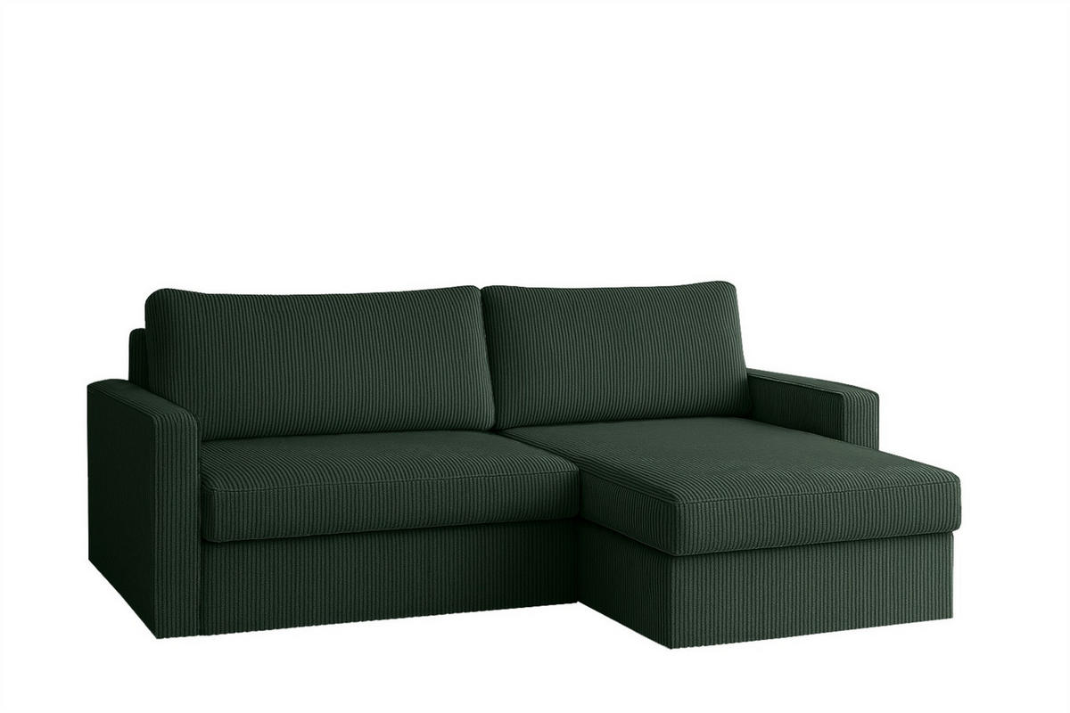 ECKSOFA Bendik In Poso - Grün, Holzwerkstoff/Textil (224/140cm) - Fun Möbel