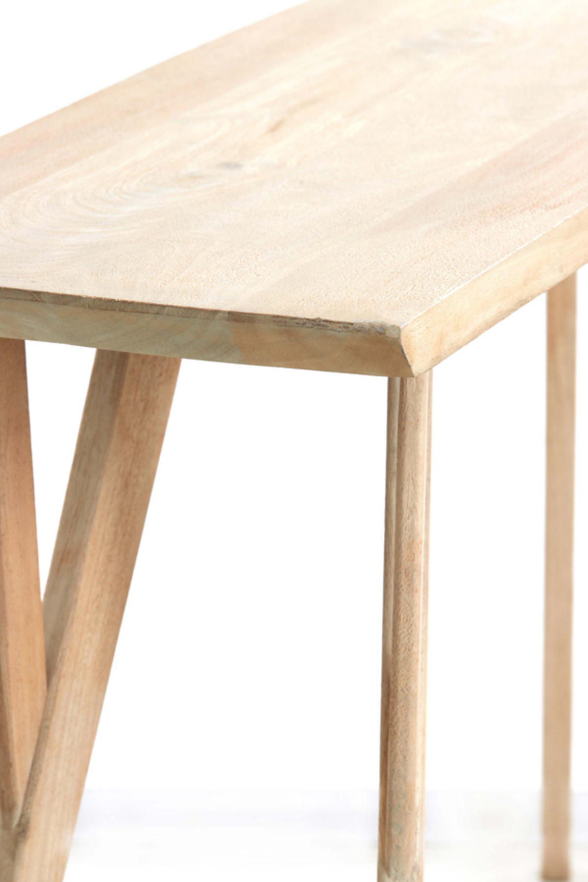 KONSOLENTISCH Quenza Braun 160/44/82 cm - Hellbraun, Holz (160/44/82cm) - Light & Living