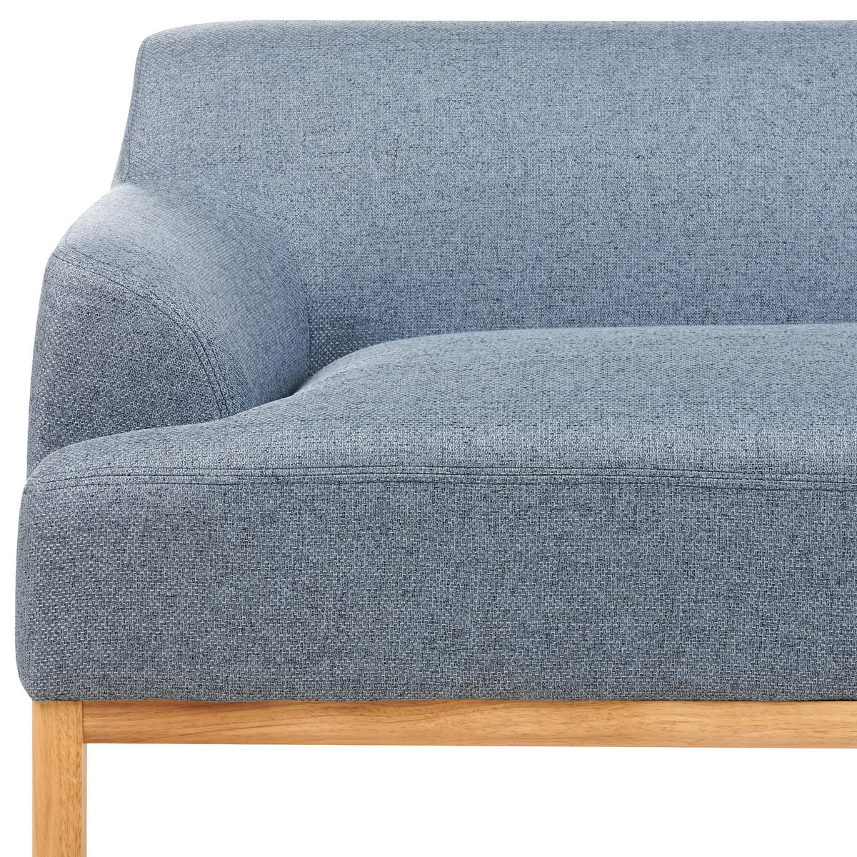 POHOVKA 3-místná Látka Modrá Sosjo - modrá, textil (219/74/83cm) - Beliani