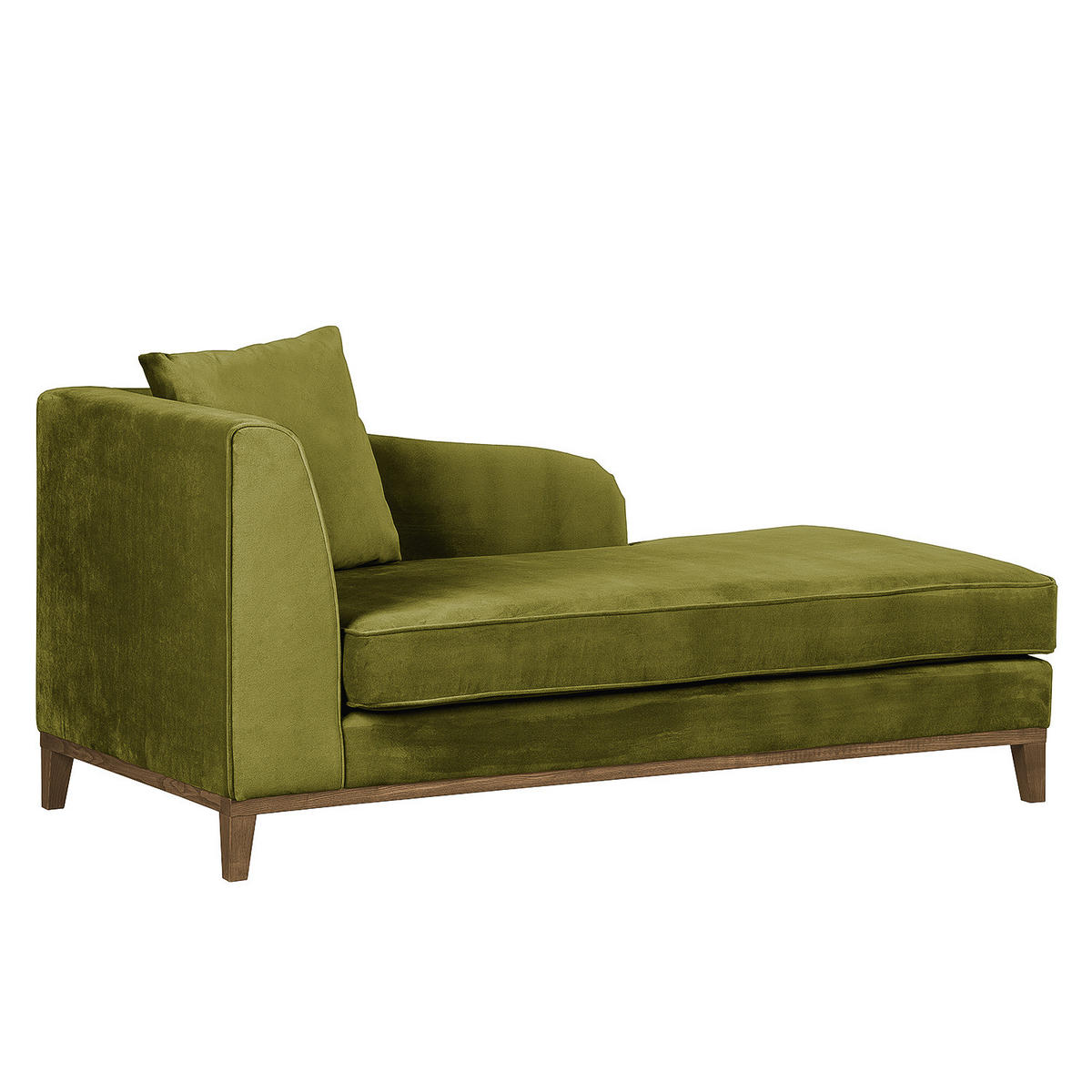 RECAMIERE - Olivgrün, Holz/Textil (165/77/82cm) - home24