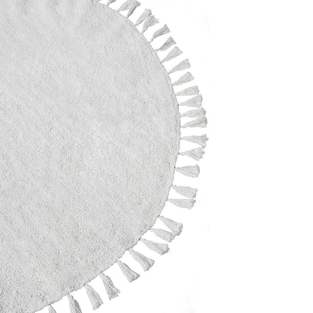 KOBEREC Bílý 120 cm Bavlna Mitsobi - bílá, textil (120/120cm) - Beliani