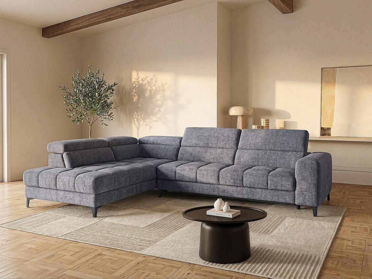 RELAXSOFA - 5 Personen - Stoff - Anthrazitgrau - - Anthrazit, Textil (298/75/211.5cm) - Vente-Unique