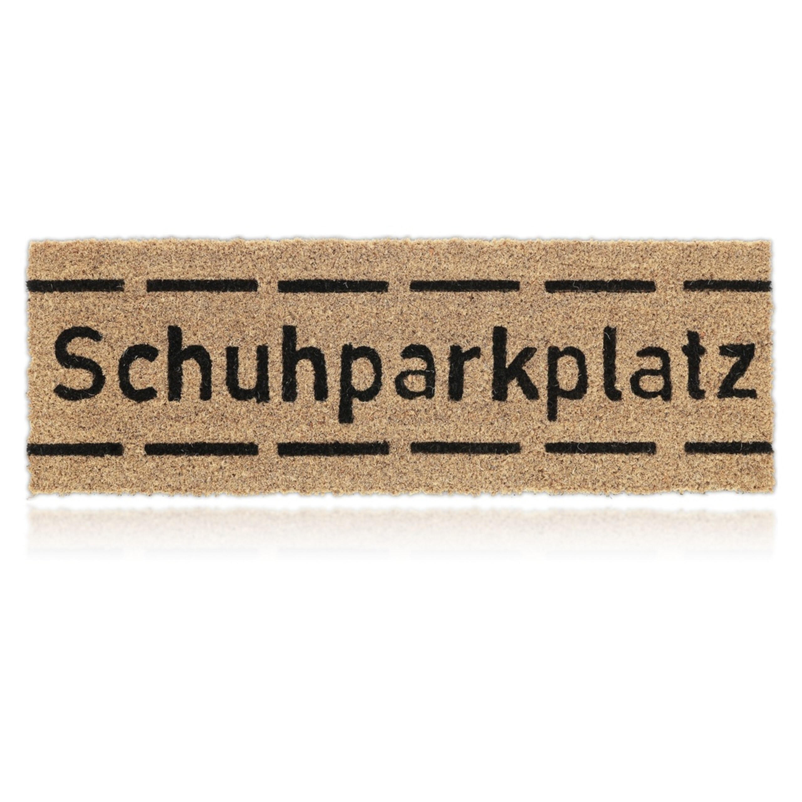 ROHOŽKA přírodní černá kokos protiskluzová 75x25 cm - světle hnědá, textil/plast (75/25cm) - Relaxdays