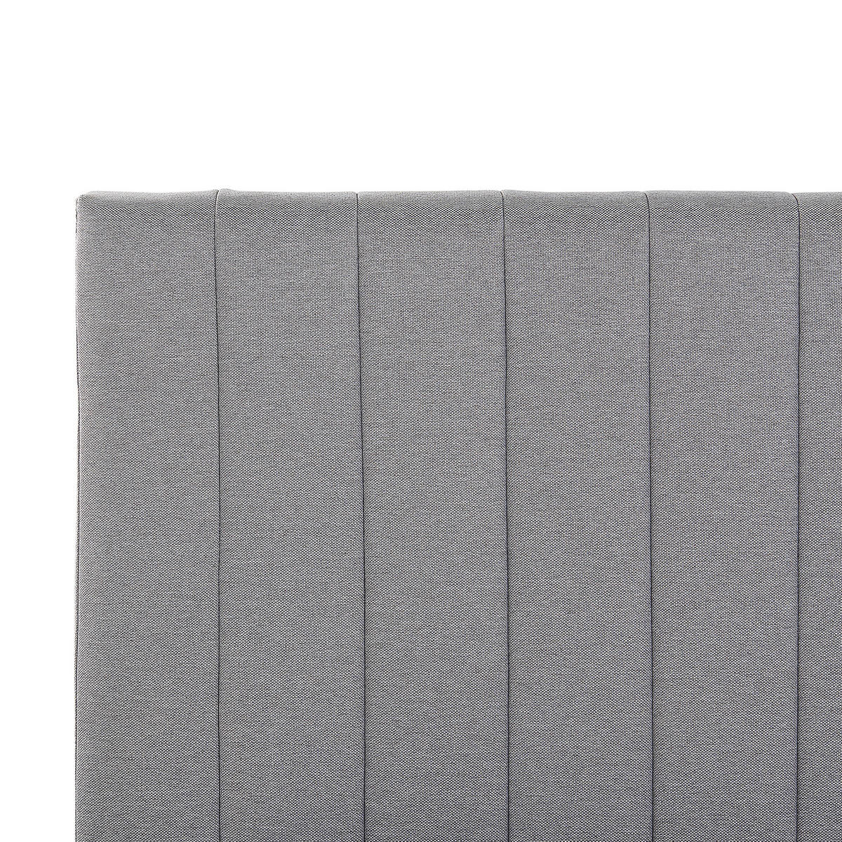 POLSTERBETT 180/200cm Hellgrau Poitiers - Hellgrau, Textil (180/200cm) - Beliani