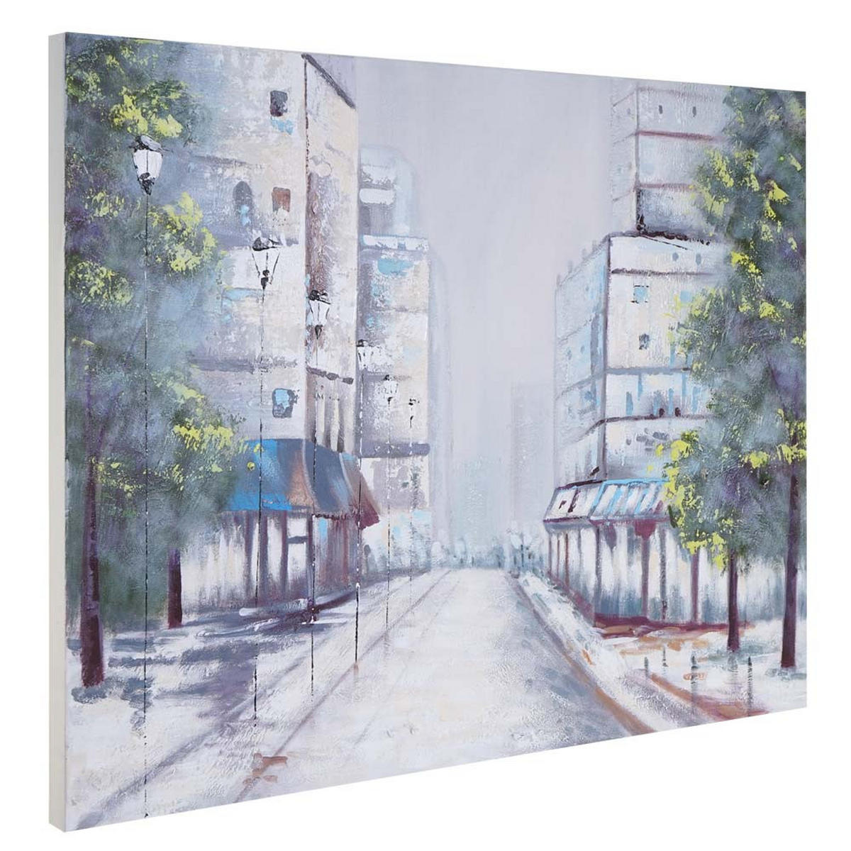 ÖLGEMÄLDE ORTSCHAFT HANDGEMALT Mehrfarbig - Multicolor, Textil (120/90cm) - MCW