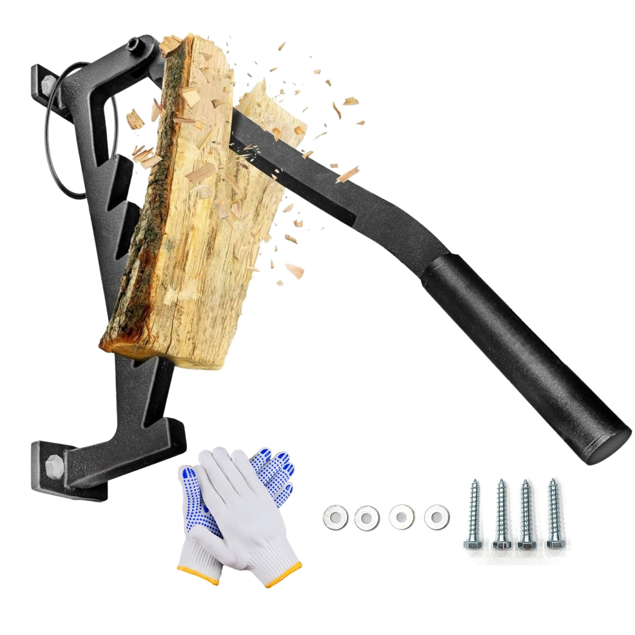 HOLZSPALTER manuell zur Wandmontage Metall Schwarz 42 cm - Schwarz, Metall (13/42/41cm) - DanDiBo