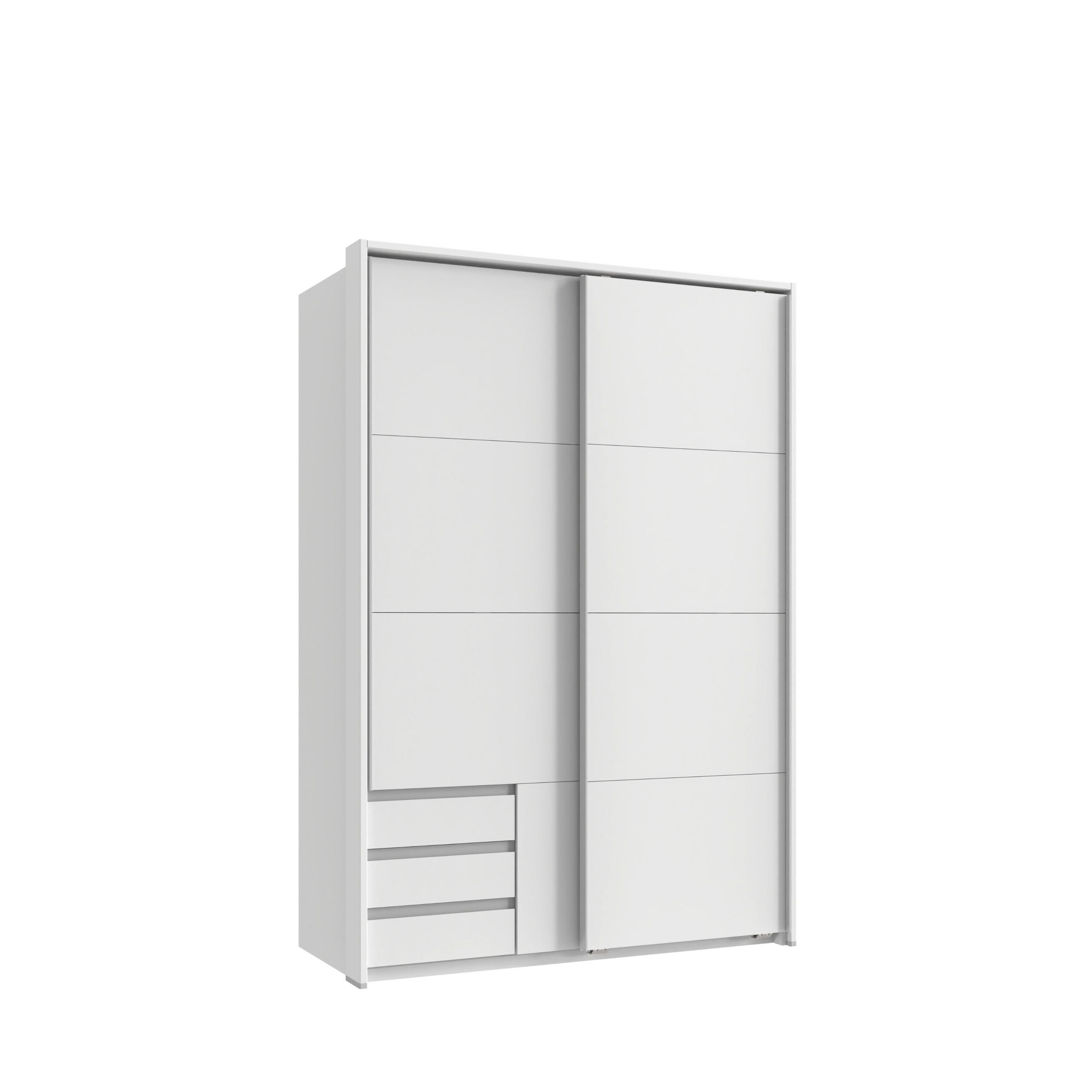 luma-home Schwebetürenschrank Weiß 138x200x65 cm