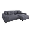 ECKSOFA Emma Grau Cord - Ottomane rechts - Grau, Textil (234/170cm) - S-Style Möbel
