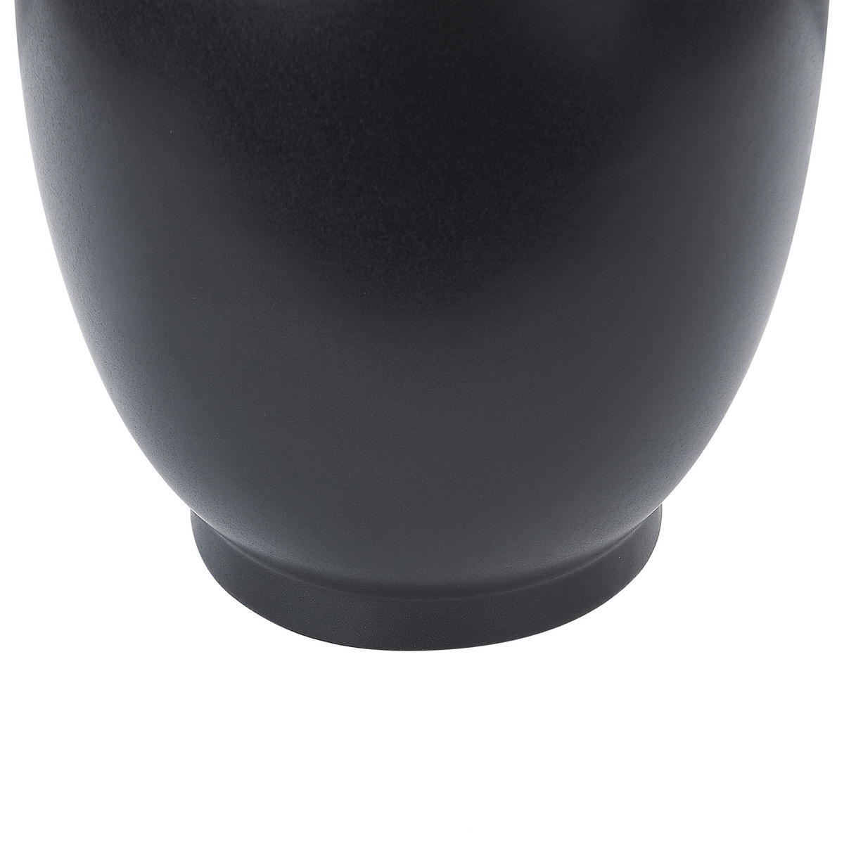 BLUMENVASE Porzellan schwarz Mytilene - Schwarz, Keramik (29cm) - Beliani