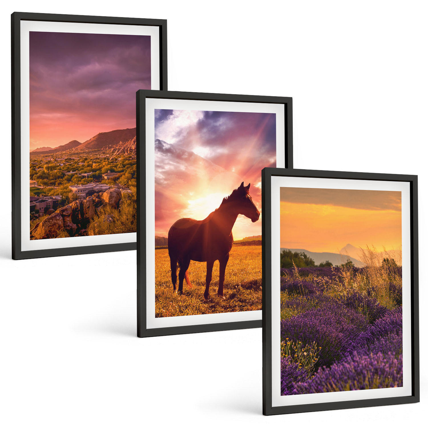 Tulup Bilder Schwarz 40x60 cm