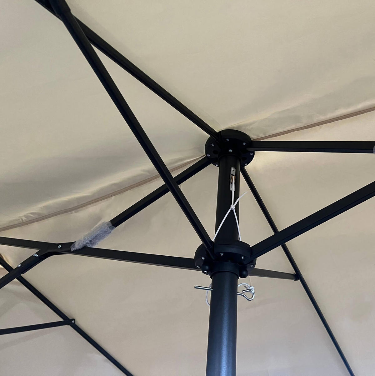 SONNENSCHRIM Beige 245/460 cm - Beige/Schwarz, Metall (460/270cm) - Akord