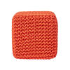 STRICK-POUF orange, Sitzwürfel 35/35/35 cm - Orange, Textil (35/35/35cm) - Homescapes