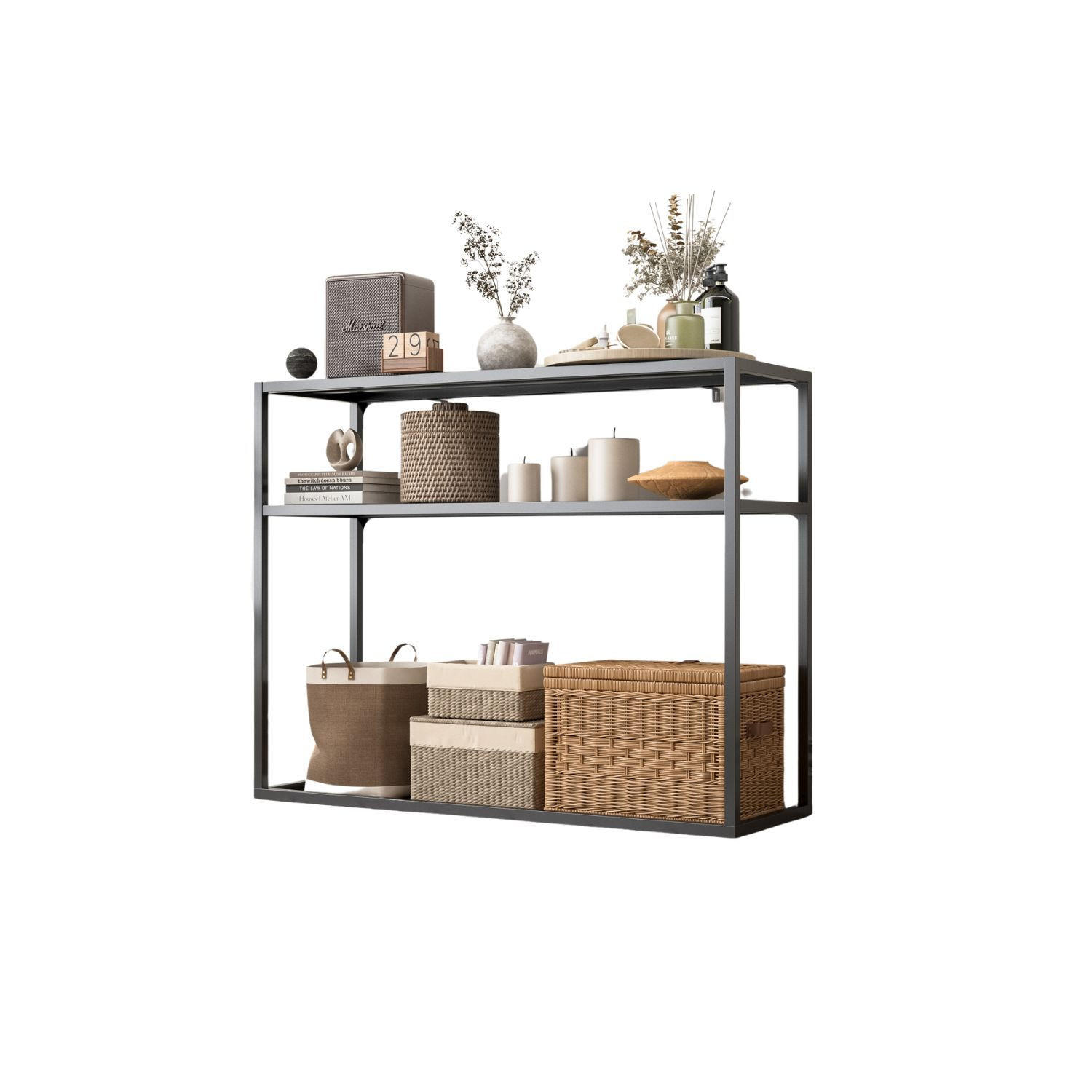 KONSOLENTISCH CHICAGO Metall Schwarz 100/34/80 cm - Schwarz, Metall (100/34/80cm) - Coemo