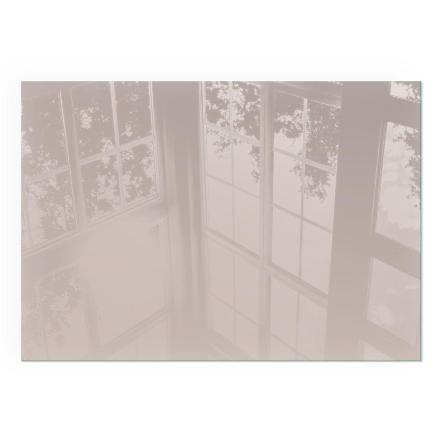 GLASPLATTE für Kamin 100x70 cm - Beige, Glas (100/70/0.4cm) - TULUP