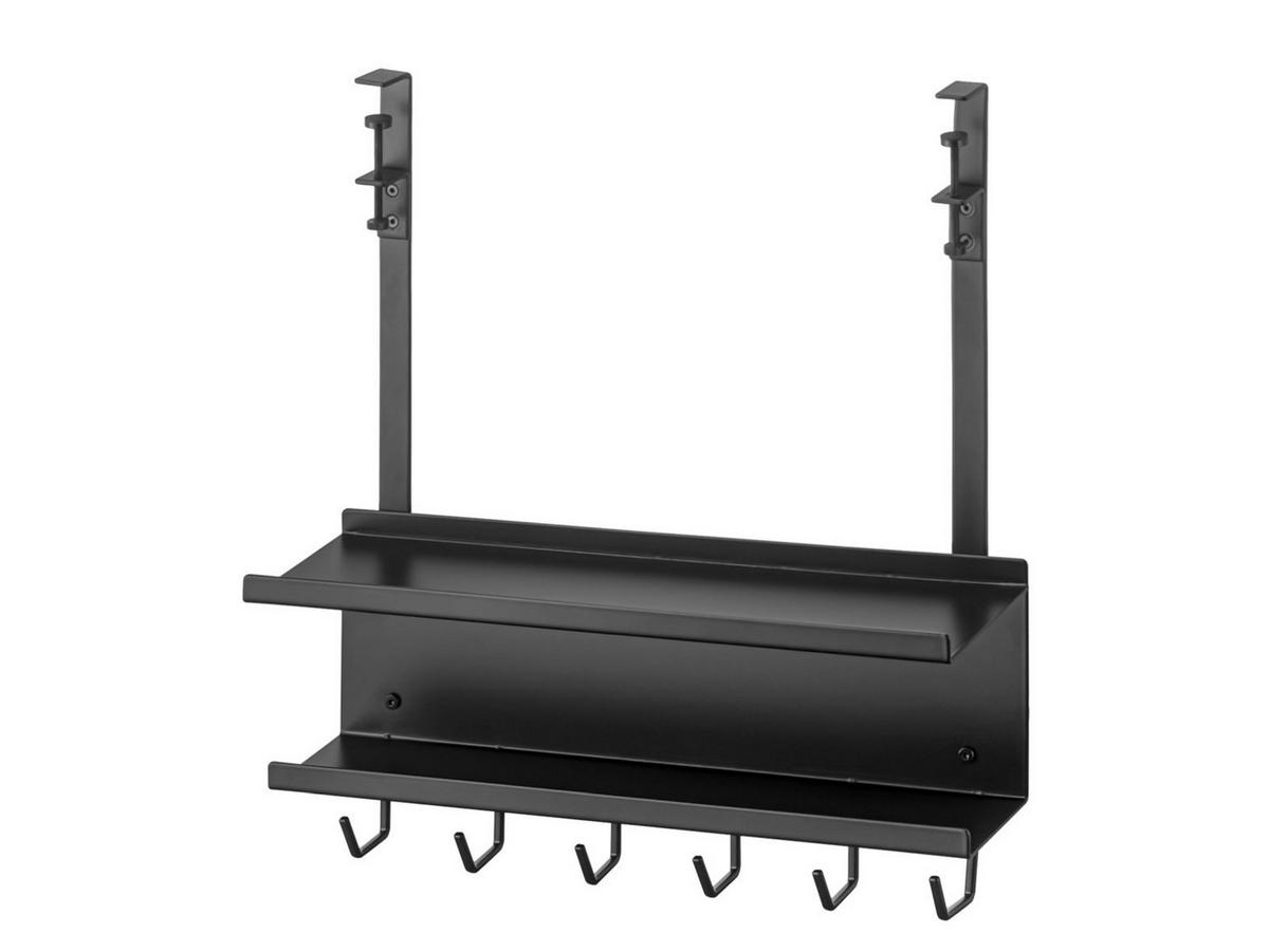 KABEL-ORGANIZER Smart schwarz 40/43/11 cm für den Schreibtisch - Schwarz, Metall (11/40/43cm) - Yamazaki