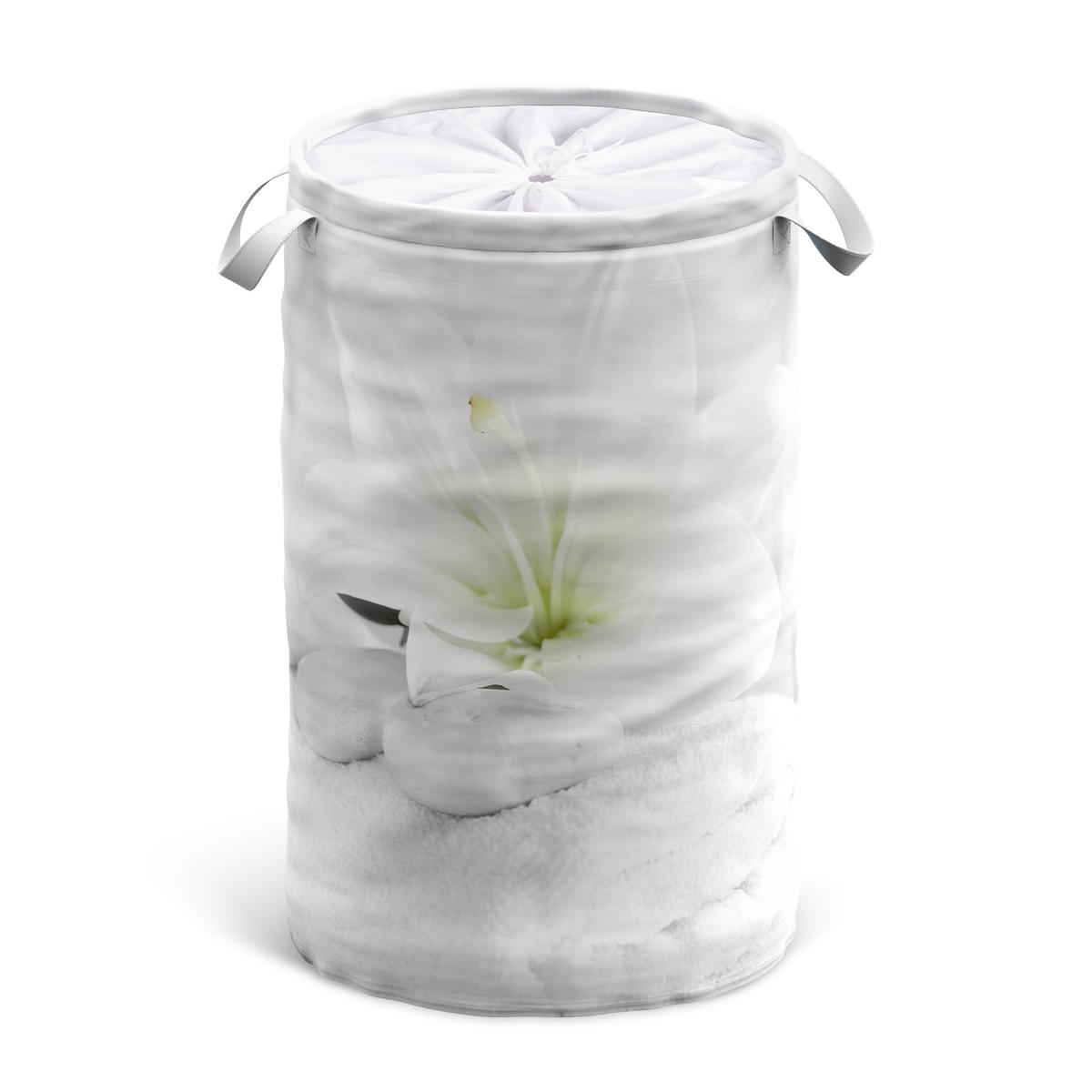 WÄSCHEKORB Good Feeling - Grau, Textil (37/55/55cm) - Sanilo