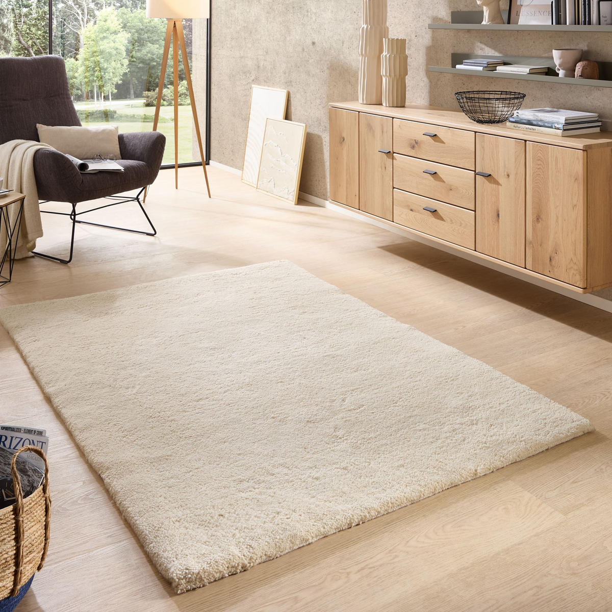 BERBERTEPPICH Marok T 120x180 cm - Weiß, Textil (120/180cm) - Natur Pur