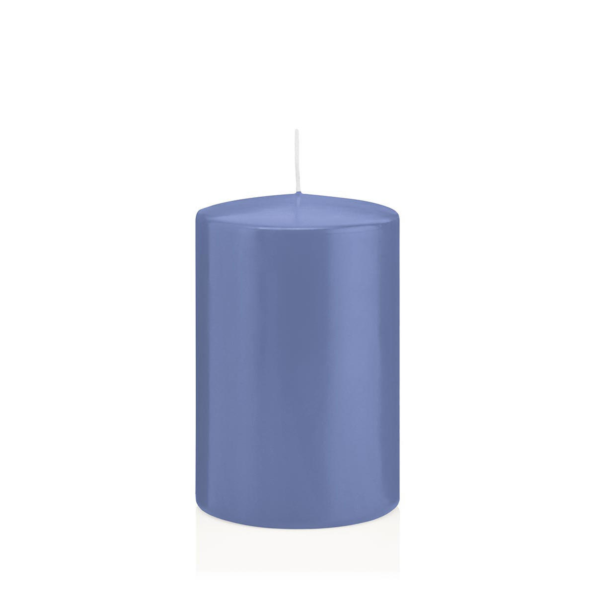 STUMPENKERZEN Grau-Blau Ø 98 x 150 mm, 6 Stück - Blaugrau, Paraffin (10/15cm) - Wiedemann Kerzen