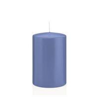 STUMPENKERZEN Grau-Blau Ø 98 x 150 mm, 6 Stück - Blaugrau, Paraffin (10/15cm) - Wiedemann Kerzen