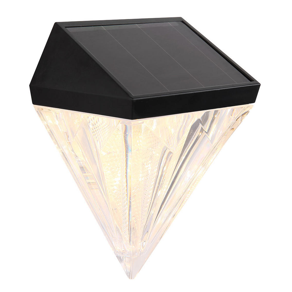 LED AUSSEN-WANDLEUCHTE Klar Diamant-Design - Klar, Kunststoff (5.4/12/9.8cm) - Globo Lighting