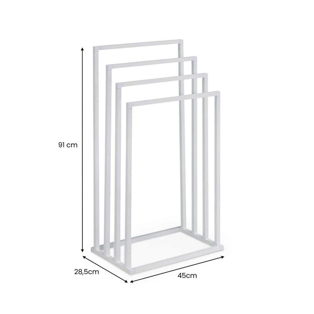 HANDTUCHHALTER SENZA - Weiß, Metall (45/91/29cm) - IDIMEX