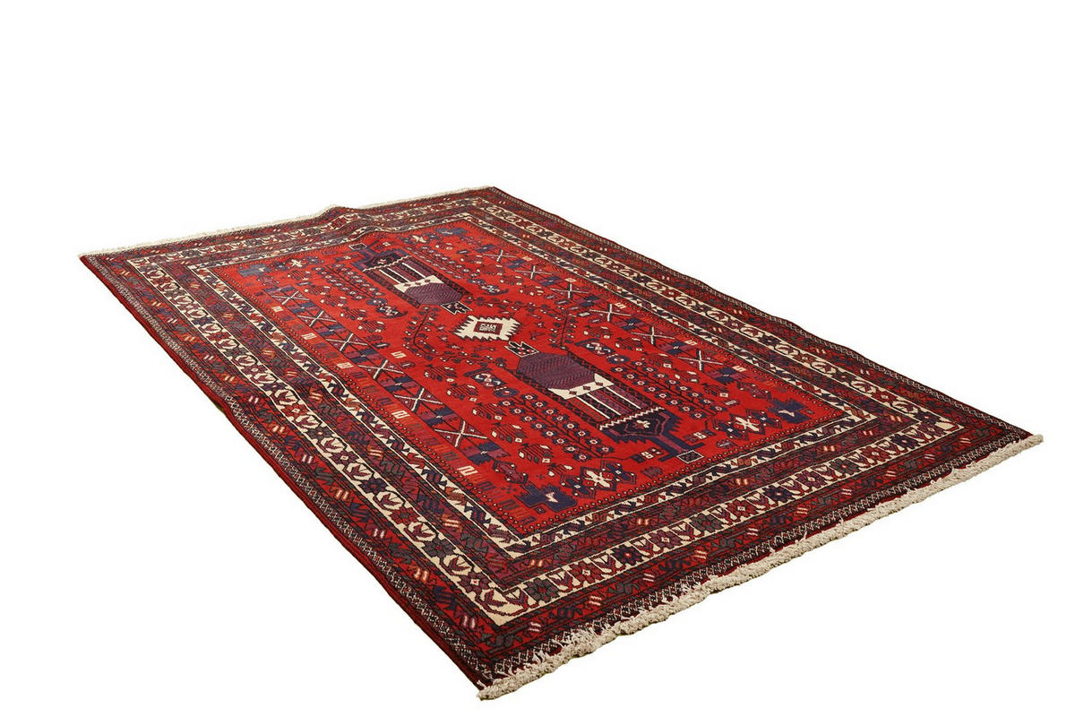 ORIENTTEPPICH handgeknüpft Afshar Rot 230/157 cm Schurwolle - Rot, Textil (157/230cm) - Looma