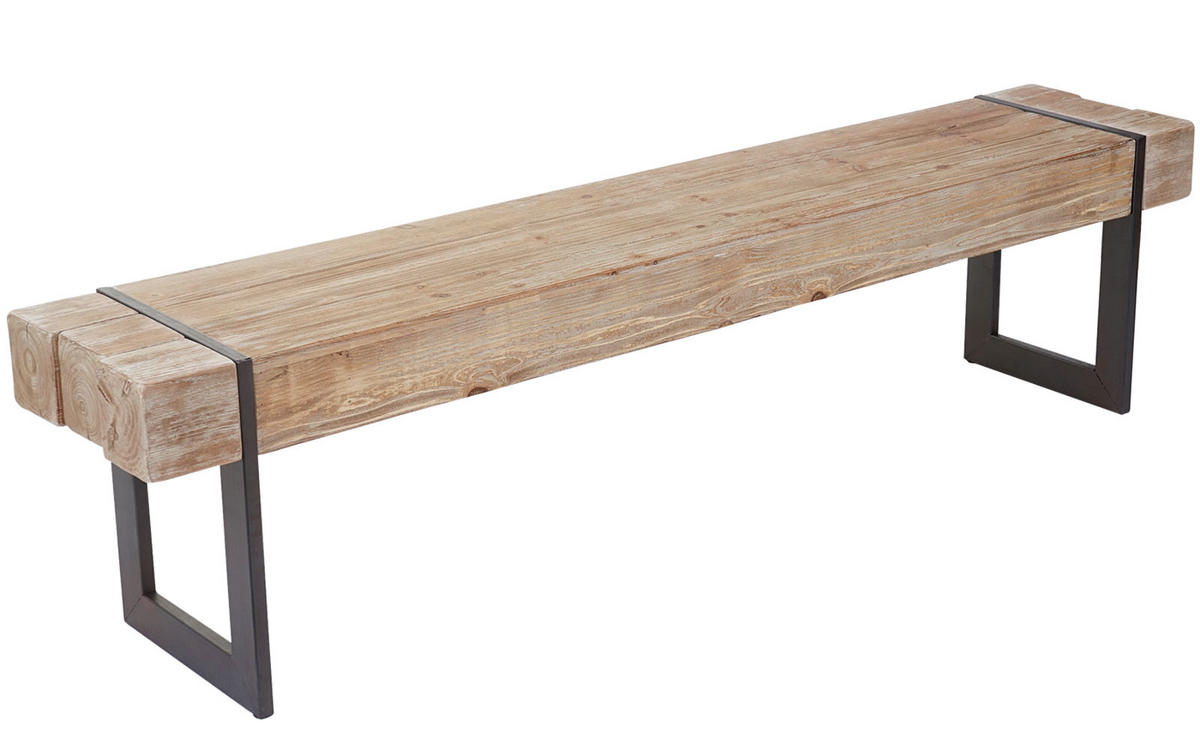 SITZBANK Braun, Schwarz - Schwarz/Braun, Holz (180/45/34cm) - MCW