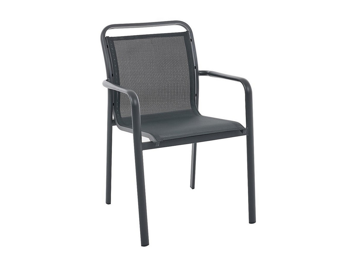 GARTENSTUHL 2er-Set - 57 cm x 60 cm - Metall - Anthrazitgrau - VELYRA - Anthrazit, Metall (57/85/60cm) - Vente-Unique