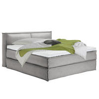 BOXSPRINGBETT mit Kopfteil - Premium - Grau, Textil (180/200cm) - home24