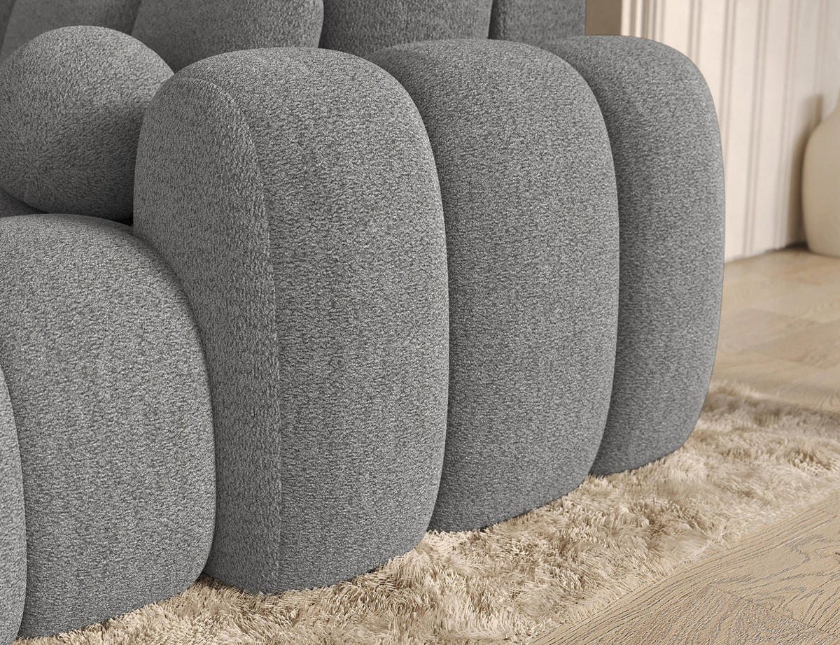 ECKSOFA COVELION L-Form – Schlaffunktion, Bettkasten, Wellenfederung, HR-Kaltschaum, inkl. Kissen, moderner Wohnkomfort - Anthrazit, Kunststoff (167/260cm) - Wohnideebilder