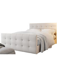 BOXBETT KLEO 140x200, mit Matratze H3 und Topper, Madryt 120 - Weiß, Holz/Kunststoff (140/200cm) - Bedante
