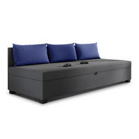 SCHLAFSOFA Misti III - Schwarz/Grau, Holz/Kunststoff (195/66/82cm)