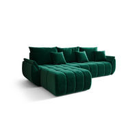 ECKSOFA Osaka - Grün, Holzwerkstoff/Textil (280/185cm) - Fun Möbel