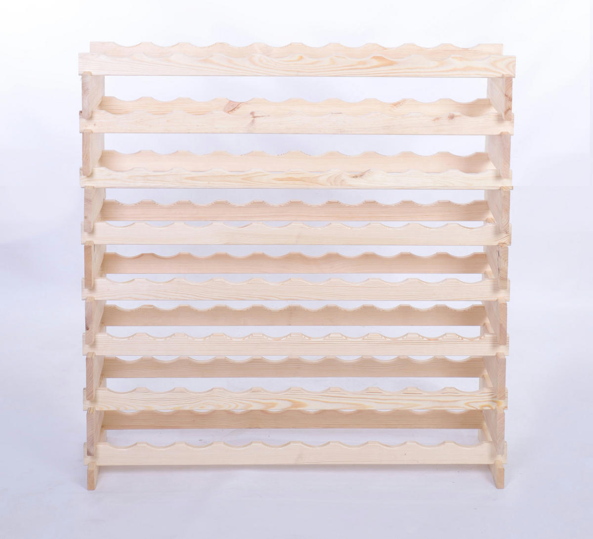 WEINREGAL VINOTECA FLEX PRO HxBxT 107x103x28cm 80 Flaschen auf 8 Ebenen Natur unbehandelt - Naturfarben, Holz (103/107/28cm) - PROREGAL