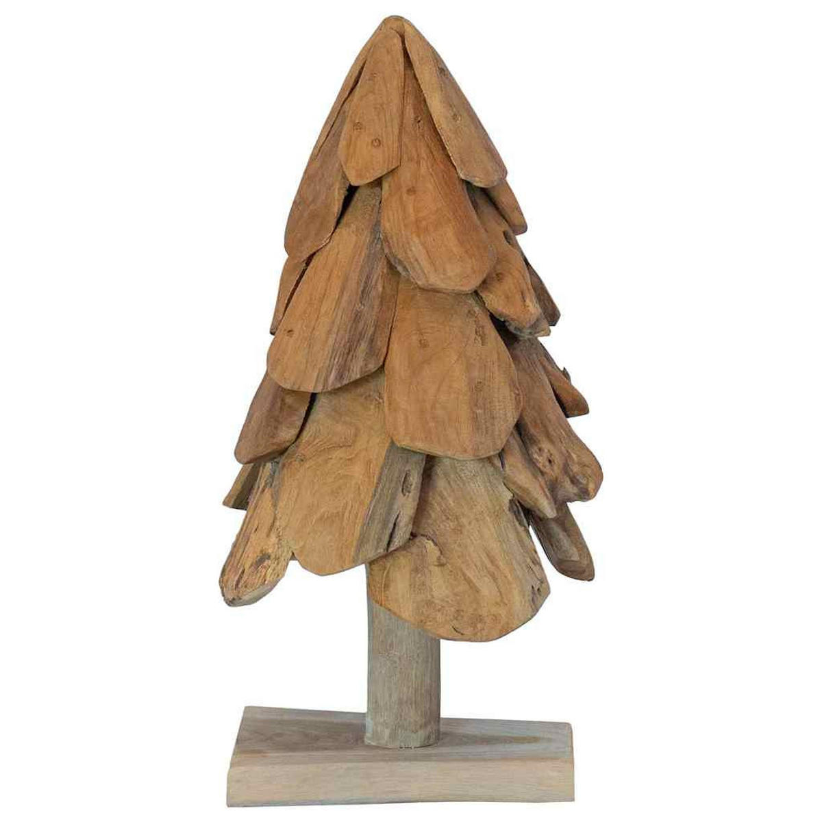 WEIHNACHTSBAUM Rustikaler 28/28/61 Cm Braun Massivholz Teak - Braun, Holz (61cm) - vidaXL