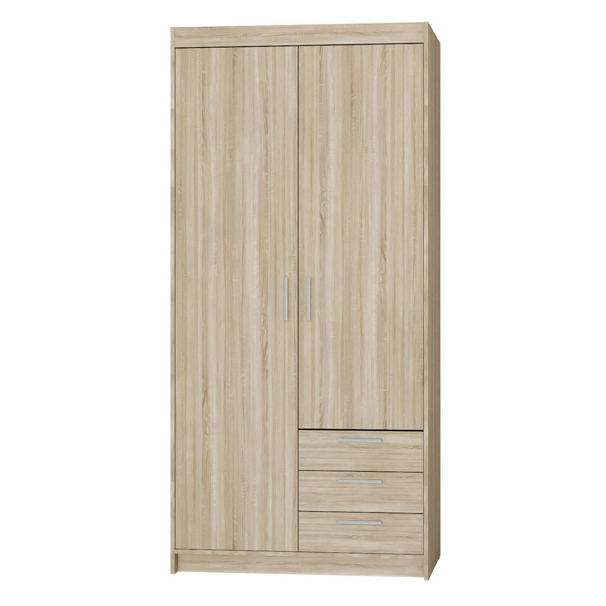 DREHTÜRENSCHRANK ELENORA 89,7/190,5/53cm 2-türig Sonoma Eiche - Sonoma Eiche, Holzwerkstoff (89.7/190.5/53cm) - MASSENO