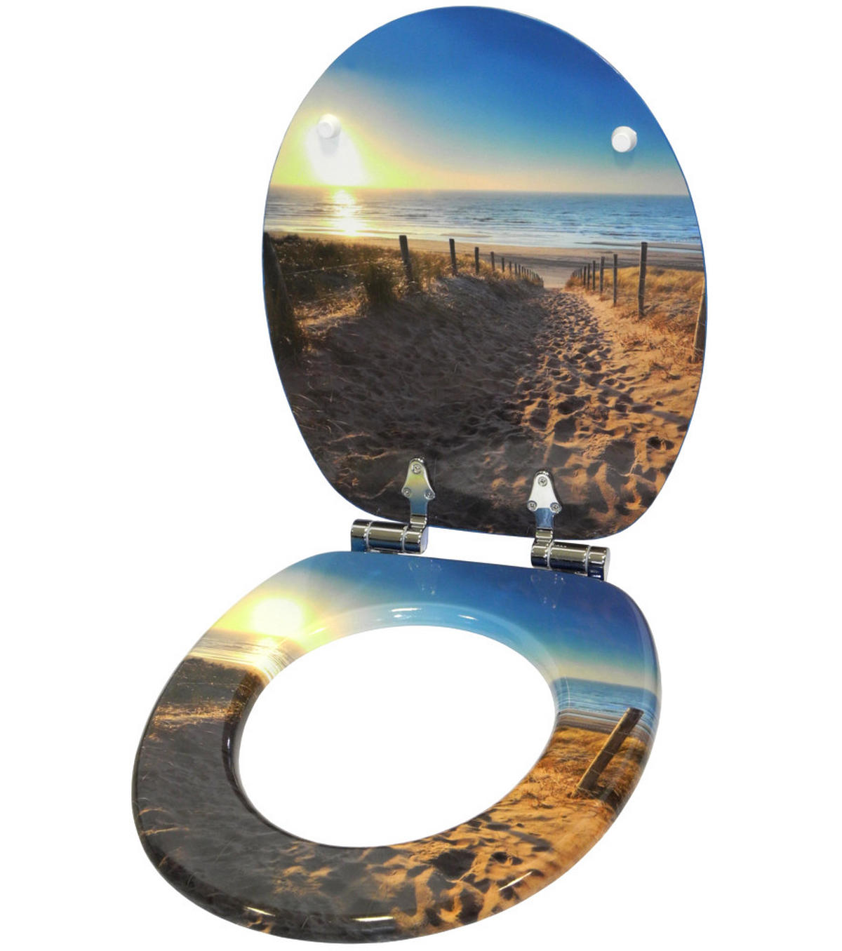 WC-SITZ Düne - Braun, Holzwerkstoff (38/6/47cm) - Sanilo