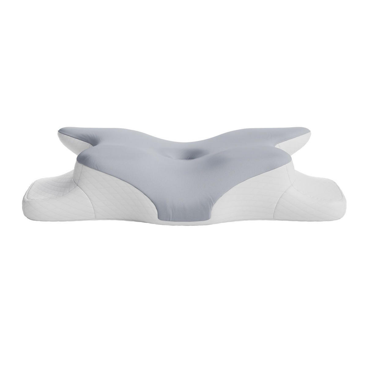 NACKENKISSEN weiß / grau (2er Set) - Weiß, Textil (41/63cm) - Juskys