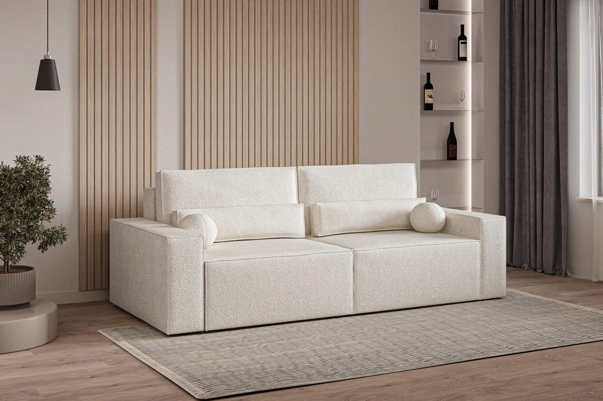 SCHLAFSOFA - Denver mini - Weiß (Anthology 1) - Weiß, Holzwerkstoff (248/92/110cm) - Möblo