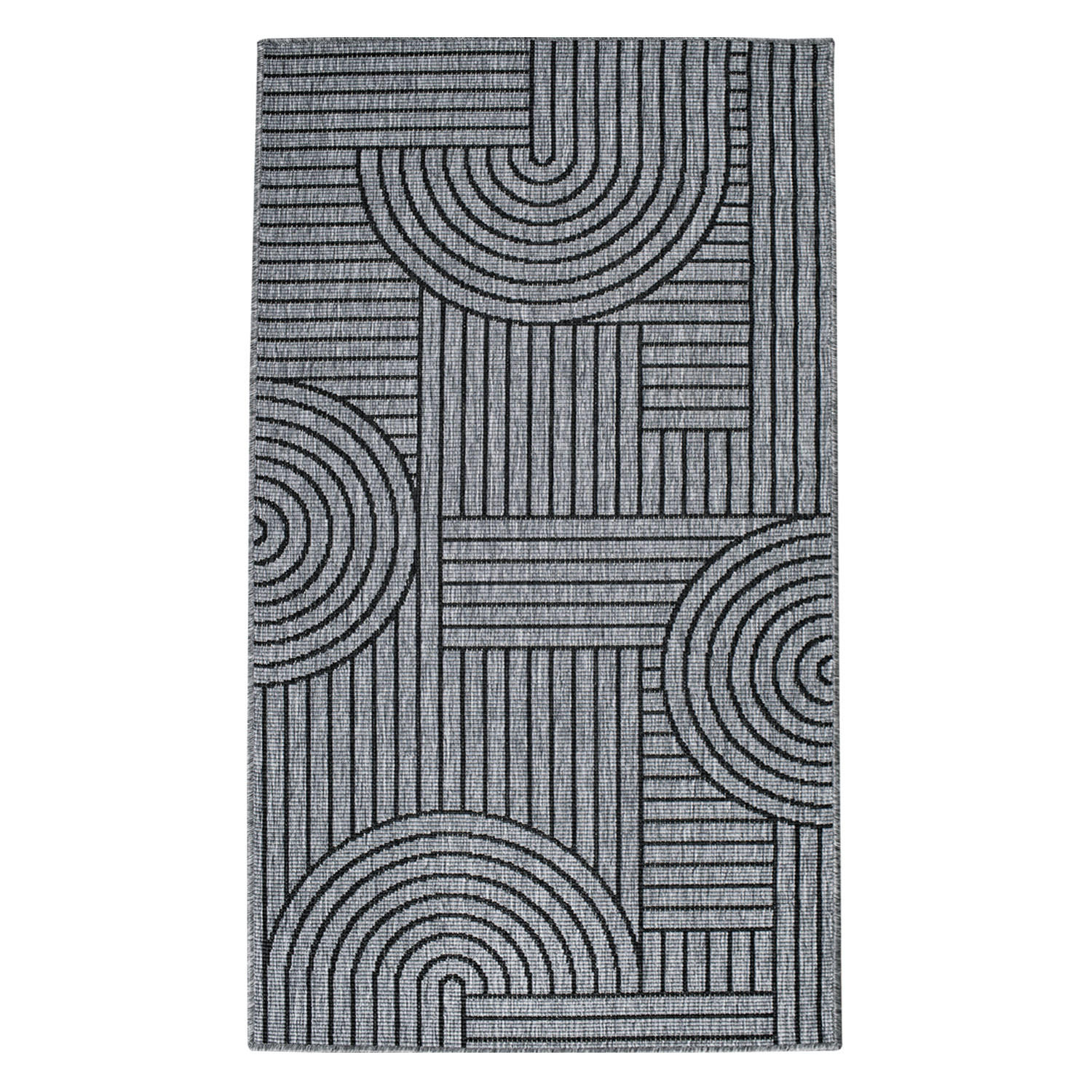 OUTDOOR-TEPPICH DuoRug 5842 Anthrazit 80x150 cm - Anthrazit, Textil (80/150cm) - carpet city