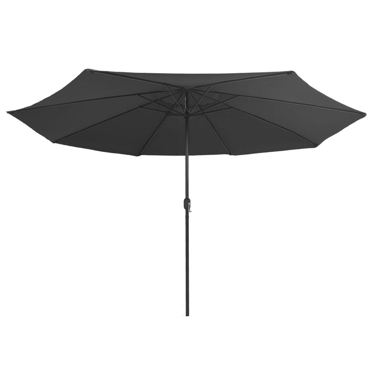 SONNENSCHIRM Mit Metall-Mast 390 Cm Anthrazit - Anthrazit, Textil (390/390cm) - vidaXL
