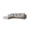 ECKSOFA GUSTO L Monolith 84 Links mit Schlaffunktion - Silberfarben, Textil (279/193cm) - Bedante
