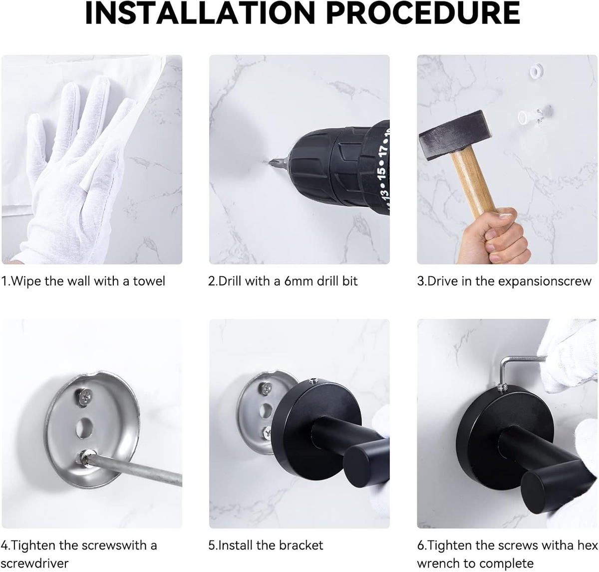 BADEZIMMER-REGAL-SET, schwarz, 42/18/6 cm - Schwarz, Metall (18/6/42cm)