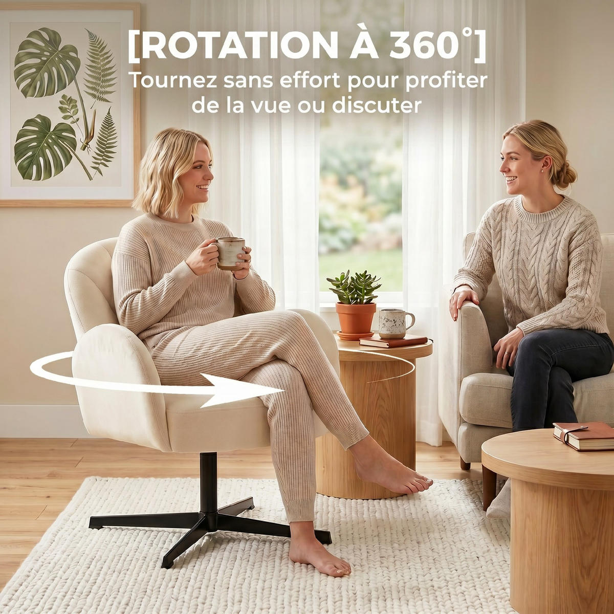 ARMLEHNENSTUHL Beige 1 Stück - Beige, Naturmaterialien (64.5/80/68cm) - GiPP